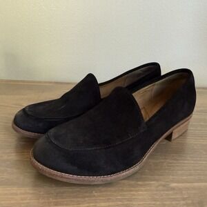 Sofft Womens 10M‎ Black Suede Napoli Slip On Loafers Comfort Shoes